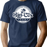 Big Cox Farms T-Shirt - Retro Graphic Tee for Men & Women - Navy