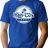 Big Cox Farms T-Shirt - Retro Graphic Tee for Men & Women - Blue
