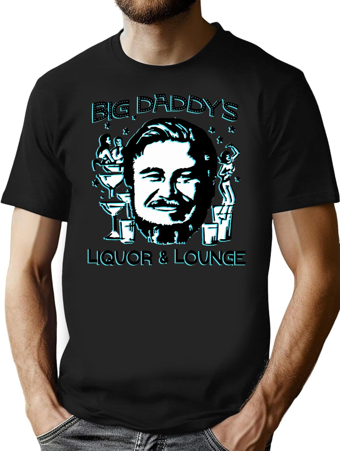 Big Daddys Liquor And Lounge Vintage Graphic T-Shirt - Black