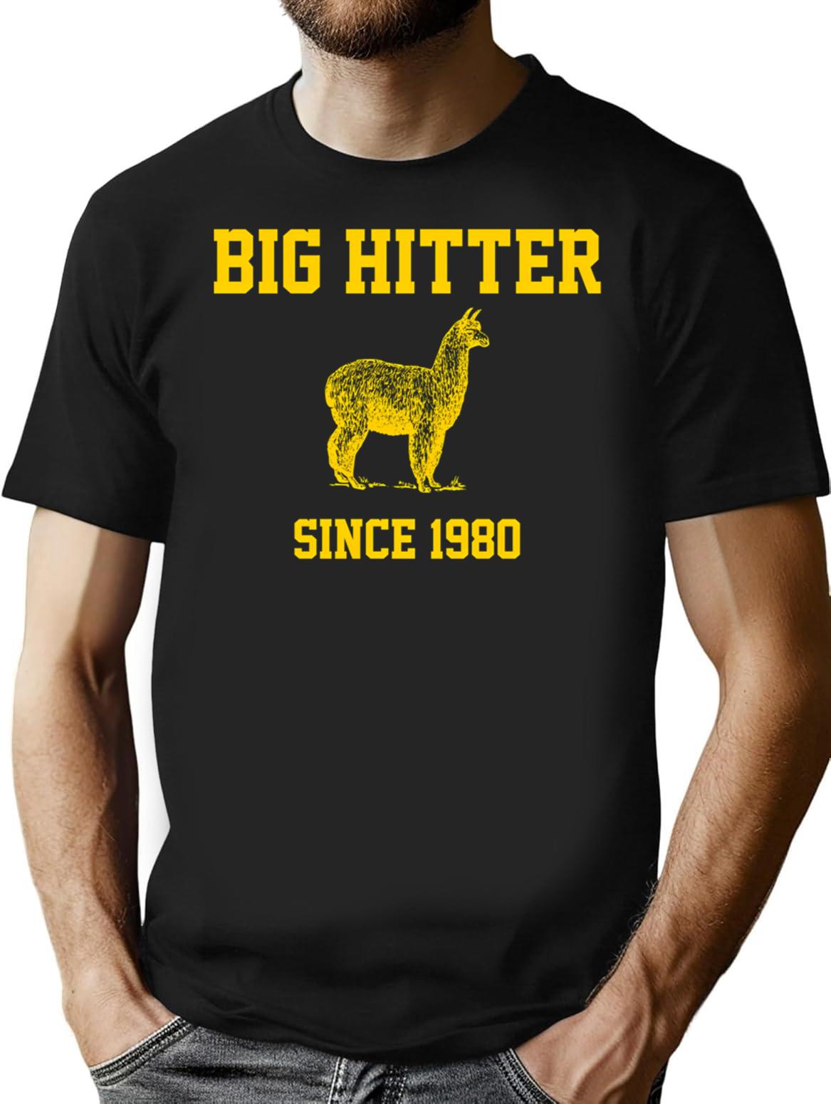 Big Hitter The Lama 80s Retro Movies T-Shirt - Black