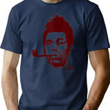 Big Pipe Face T-Shirt - Retro Graphic Tee for Men & Women - Navy