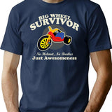 Big Wheel Survivor T-Shirt for Men & Women, T-Shirts Graphic Tee - Navy