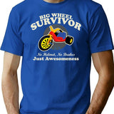 Big Wheel Survivor T-Shirt for Men & Women, T-Shirts Graphic Tee - Blue