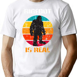 Bigfoot Is Real Vintage T-Shirt - Retro Graphic Casual Tee - White