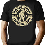 Bigfoot Research Team Vintage Sasquatch T-Shirt - Retro Graphic Casual Tee - Black