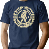 Bigfoot Research Team Vintage Sasquatch T-Shirt - Retro Graphic Casual Tee - Navy
