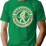 Bigfoot Research Team Vintage Sasquatch T-Shirt - Retro Graphic Casual Tee - Green