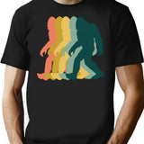 Bigfoot Retro Vintage T-Shirt - Retro Graphic Casual Tee - Black