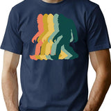 Bigfoot Retro Vintage T-Shirt - Retro Graphic Casual Tee - Navy