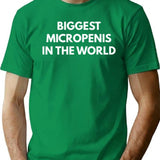 Biggest Micropenis In The World T-Shirt - Retro Graphic Tee for Men & Women - Green