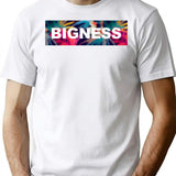 Bigness Clothing Brand Colorful Splatter Background Logo From Los Santos San Andreas T-Shirt - White