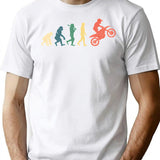 Biker Evolution Retro Vintage Funny Motorcycle Gift T-Shirt - White
