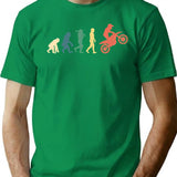 Biker Evolution Retro Vintage Funny Motorcycle Gift T-Shirt - Green
