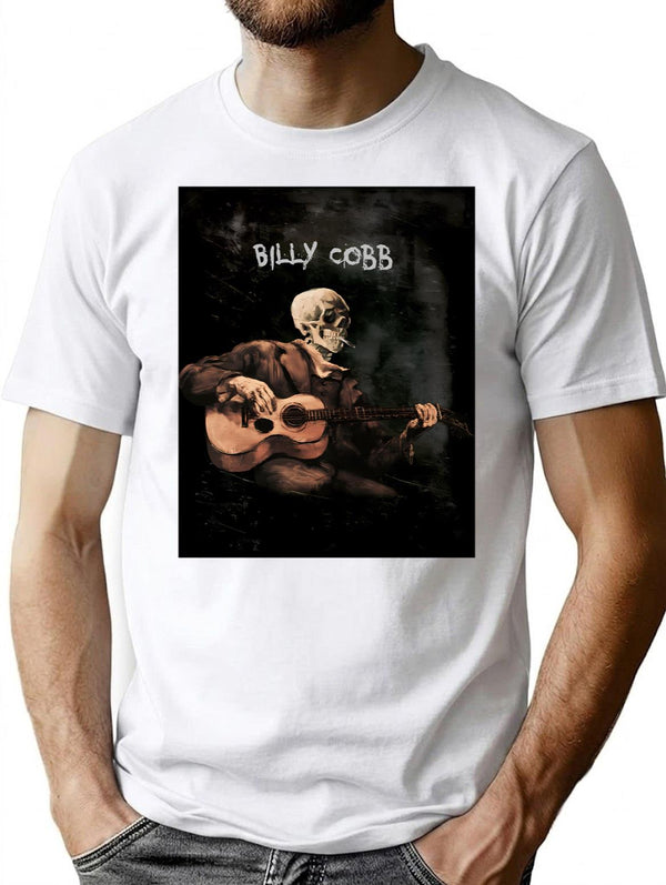 Billy Cobb Skeleton T-Shirt for Men & Women, T-Shirts Graphic Tee - White