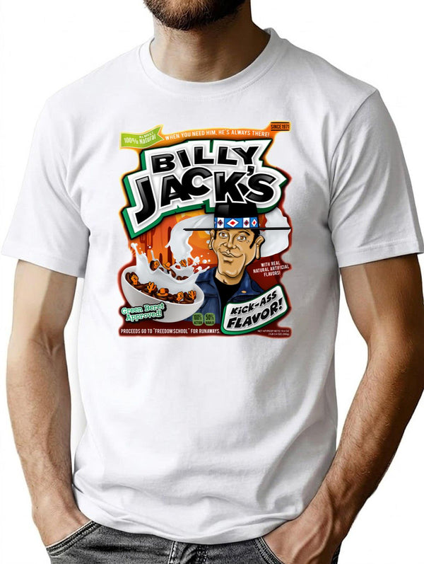 Billy Jack'S Cereal T-Shirt for Men & Women, T-Shirts Graphic Tee - White