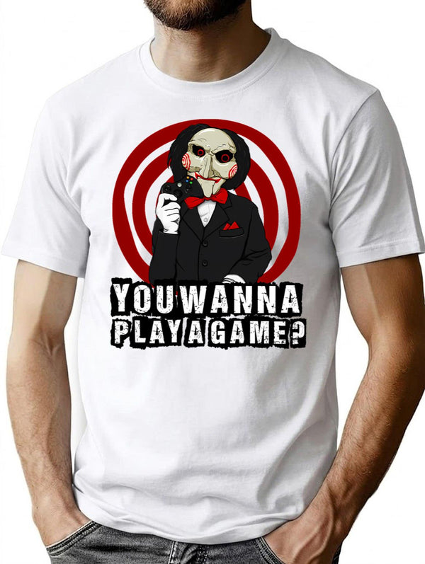 Billy - You Wanna Play A Game T-Shirt for Men & Women, T-Shirts Graphic Tee - White