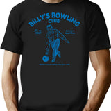Billy's Bowling Club T-Shirt - Retro Graphic Tee for Men & Women - Black