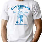 Billy's Bowling Club T-Shirt - Retro Graphic Tee for Men & Women - White