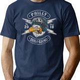 Bird Logo Eagle Vintage Distressed (1) T-Shirt - Navy