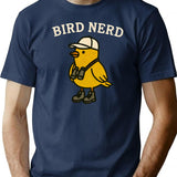 Bird Nerd T-Shirt - Retro Graphic Tee for Men & Women - Navy