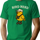 Bird Nerd T-Shirt - Retro Graphic Tee for Men & Women - Green