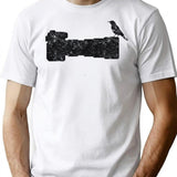 Bird Photographer - Bird Perched On A Long Lens Camera T-Shirt - White