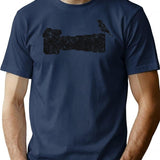 Bird Photographer - Bird Perched On A Long Lens Camera T-Shirt - Navy