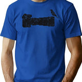 Bird Photographer - Bird Perched On A Long Lens Camera T-Shirt - Blue