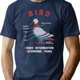 Birds Aren't Real If It Flies It Spies Vintage Cool T-Shirt - Navy