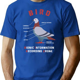 Birds Aren't Real If It Flies It Spies Vintage Cool T-Shirt - Blue