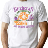 Bitchcraft The Art Of Pissing People Off And Smiling Sweetly T-Shirt - White