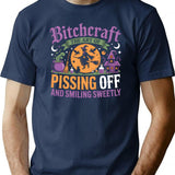 Bitchcraft The Art Of Pissing People Off And Smiling Sweetly T-Shirt - Navy
