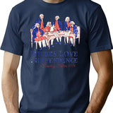 Bitches Love Independence T-Shirt - Retro Graphic Tee for Men & Women - Navy