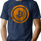 Bitcoin Vintage Logo Cryptocurrency Bitcoin Shirt T-Shirt - Navy
