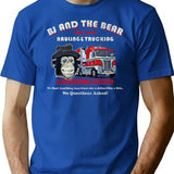 Bj And The Bear Hauling And Trucking Worn Out T-Shirt for Men & Women, T-Shirts Graphic Tee - Blue