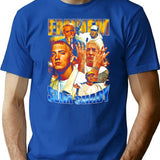 Bl92n4m16b T-Shirt - Retro Graphic Tee for Men & Women - Blue