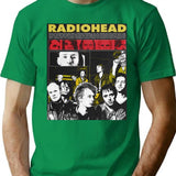 Black Indie Minimalist Rock Poster T-Shirt - Retro Graphic Tee for Men & Women - Green