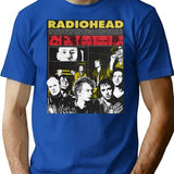 Black Indie Minimalist Rock Poster T-Shirt - Retro Graphic Tee for Men & Women - Blue