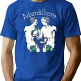 Black Matter Adam And Steve T-Shirt - Retro Graphic Tee for Men & Women - Blue