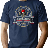 Black Pearl Rum T-Shirt for Men & Women, T-Shirts Graphic Tee - Navy