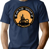 Black Spire Brewing Vintage T-Shirt - Retro Graphic Casual Tee - Navy