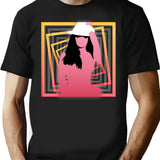 Blackout T-Shirt - Retro Graphic Tee for Men & Women - Black