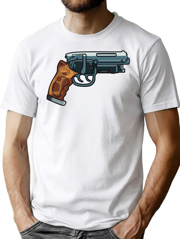 Blade Runner Gun T-Shirt for Men & Women, T-Shirts Graphic Tee - White