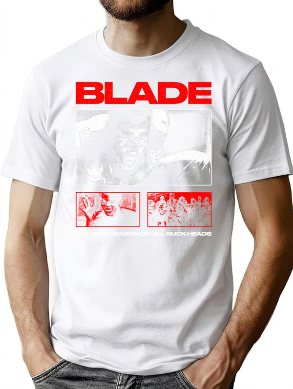 Blade T-Shirt for Men & Women, T-Shirts Graphic Tee - White