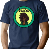 Blaria T-Shirt - Retro Graphic Tee for Men & Women - Navy