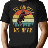 Blazing Saddles The Sheriff Is Near Vintage T-Shirt - Black