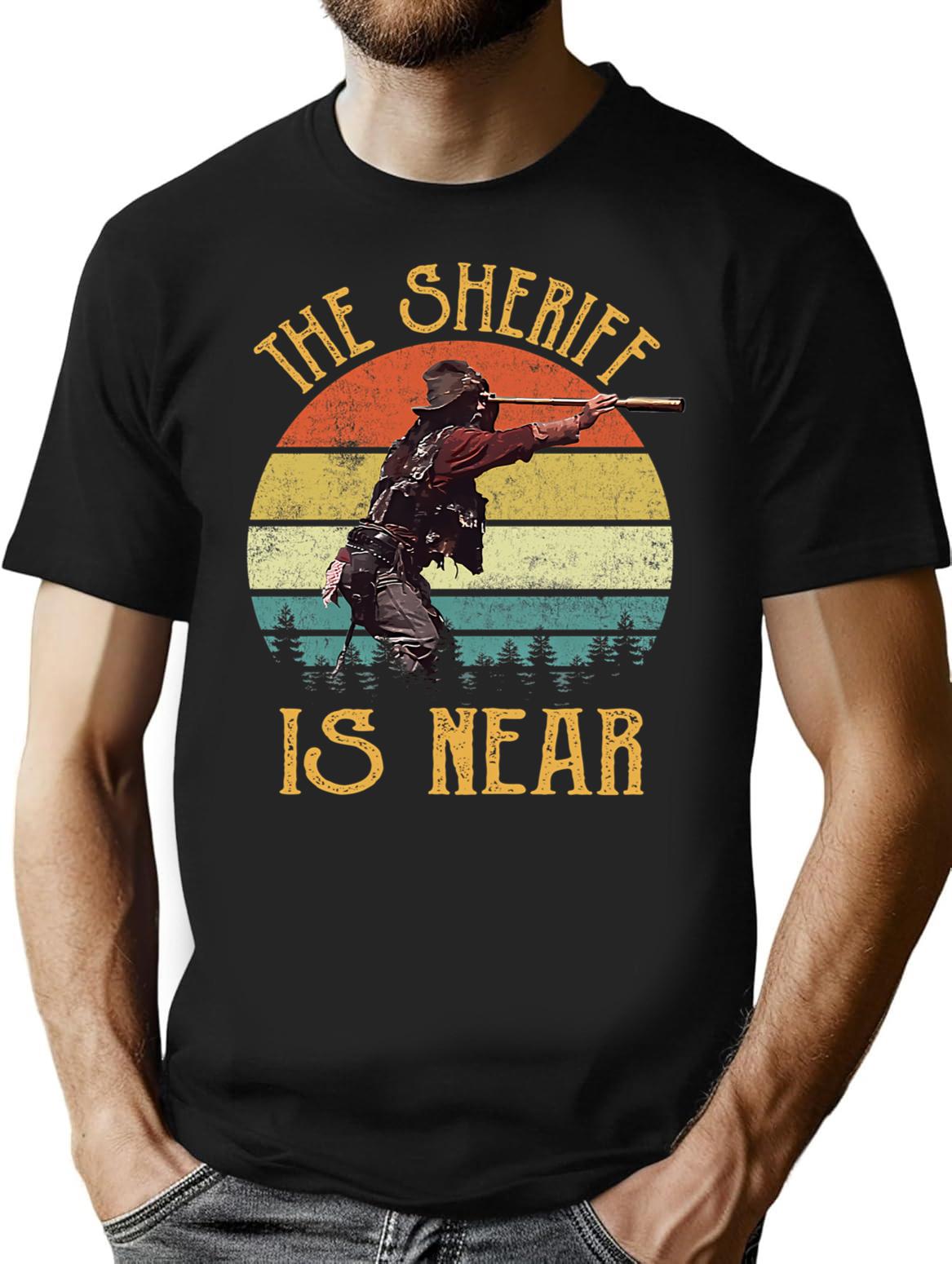Blazing Saddles The Sheriff Is Near Vintage T-Shirt - Black