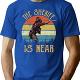 Blazing Saddles The Sheriff Is Near Vintage T-Shirt - Blue