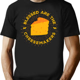 Blessed Are The Cheesemakers T-Shirt - Retro Graphic Tee for Men & Women - Black