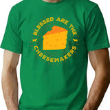 Blessed Are The Cheesemakers T-Shirt - Retro Graphic Tee for Men & Women - Green
